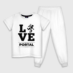 Пижама хлопковая детская Portal love classic, цвет: белый