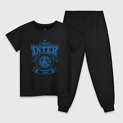 Пижама хлопковая детская Forza Inter, цвет: черный