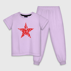 Пижама хлопковая детская Star USSR, цвет: лаванда