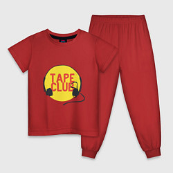 Пижама хлопковая детская Tape club, цвет: красный