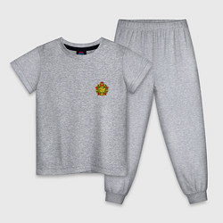 Пижама хлопковая детская Орден отличника погранвойск - мини, цвет: меланж