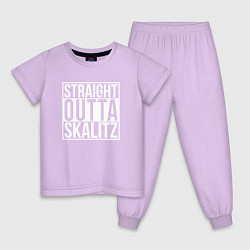 Пижама хлопковая детская Straight outta Skalitz, цвет: лаванда