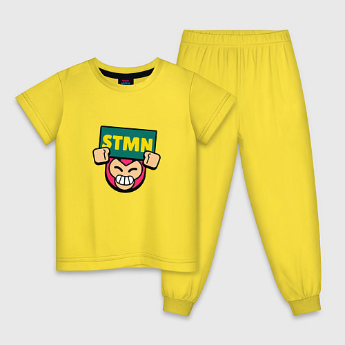 Детская пижама Значок болельщика Stmn Brawl Stars / Желтый – фото 1