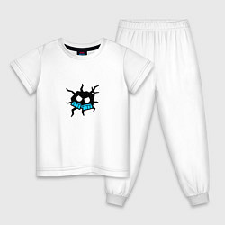 Пижама хлопковая детская Дыра в стене Спрей Бравл старс, цвет: белый