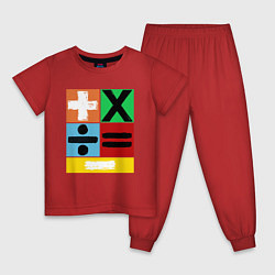 Пижама хлопковая детская Математическая эра Эда Ширана, цвет: красный
