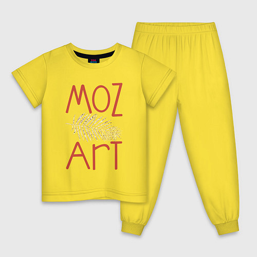 Детская пижама Моцарт art / Желтый – фото 1