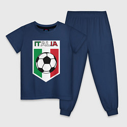 Пижама хлопковая детская Футбол Италии, цвет: тёмно-синий