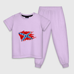 Пижама хлопковая детская Конфедерация брызги, цвет: лаванда