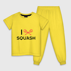 Пижама хлопковая детская I Love Squash, цвет: желтый