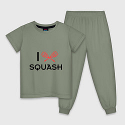 Пижама хлопковая детская I Love Squash, цвет: авокадо