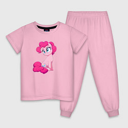 Пижама хлопковая детская Пинки Пай, цвет: светло-розовый