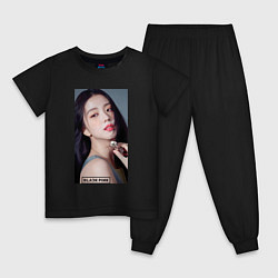 Пижама хлопковая детская Kim Jisoo, цвет: черный