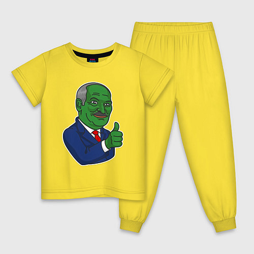 Детская пижама Лягушонок Пепе Лукашенко / Желтый – фото 1