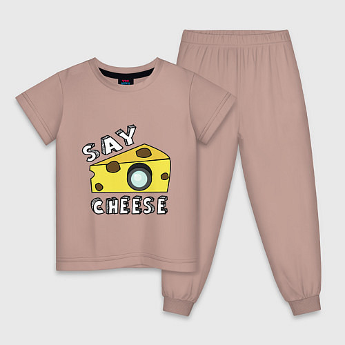 Детская пижама Say cheese / Пыльно-розовый – фото 1