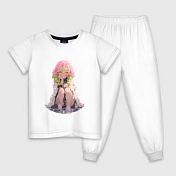 Пижама хлопковая детская Kanroji-tan, цвет: белый