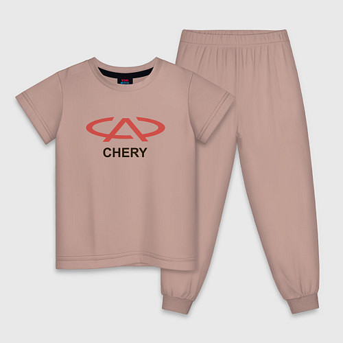 Детская пижама Chery Logo / Пыльно-розовый – фото 1