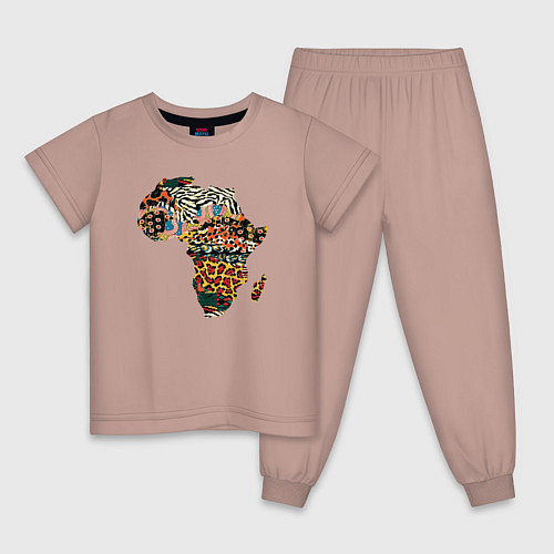 Детская пижама Africa / Пыльно-розовый – фото 1