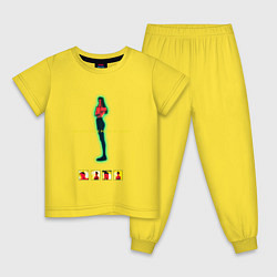 Пижама хлопковая детская Depeche Mode - Policy Of Truth Single, цвет: желтый