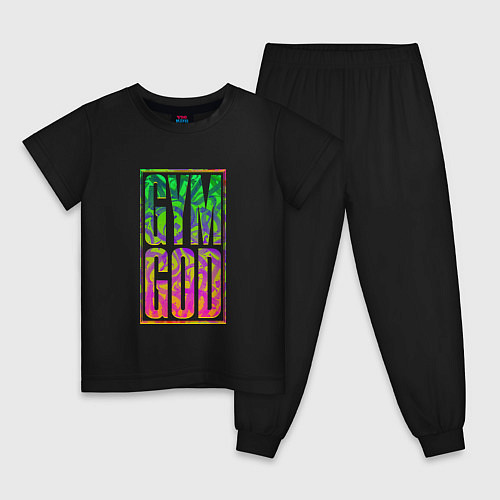 Детская пижама Gym god / Черный – фото 1