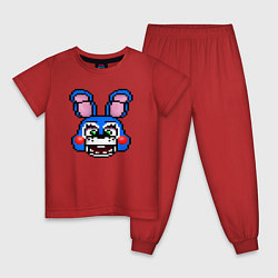 Пижама хлопковая детская Пиксельный Той Бонни, цвет: красный