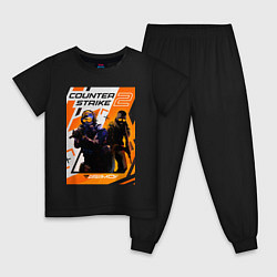 Пижама хлопковая детская КС 2 Азимов, цвет: черный