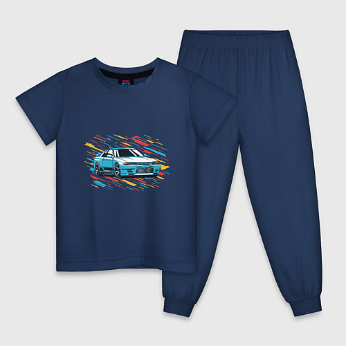 Детская пижама Nissan Skyline R32 GTR / Тёмно-синий – фото 1