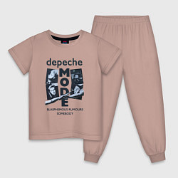 Пижама хлопковая детская Depeche Mode - Blasphemous rumours somebody, цвет: пыльно-розовый