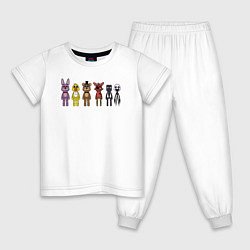 Пижама хлопковая детская FNAF команда, цвет: белый