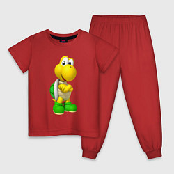 Пижама хлопковая детская Купа-трупа стоит, цвет: красный