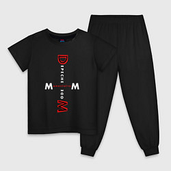 Пижама хлопковая детская Depeche Mode - Memento Mori MM, цвет: черный