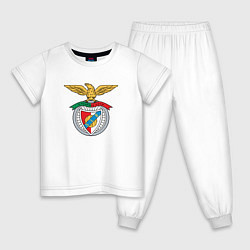 Пижама хлопковая детская Benfica club, цвет: белый