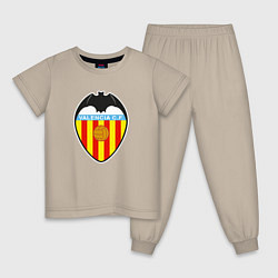 Пижама хлопковая детская Valencia fc sport, цвет: миндальный