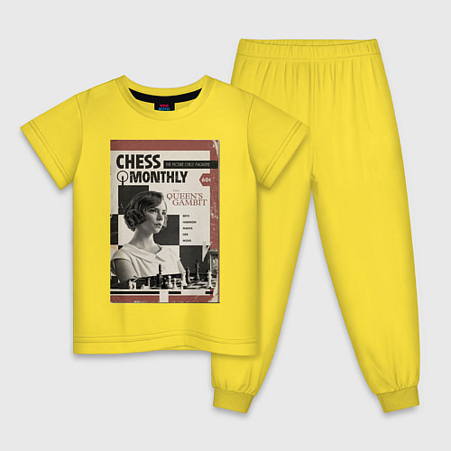 Детская пижама Ход королевы винтаж / Желтый – фото 1