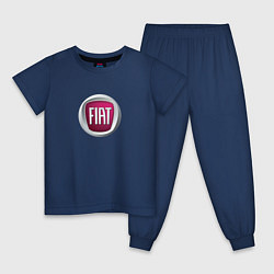 Пижама хлопковая детская Fiat Italy, цвет: тёмно-синий