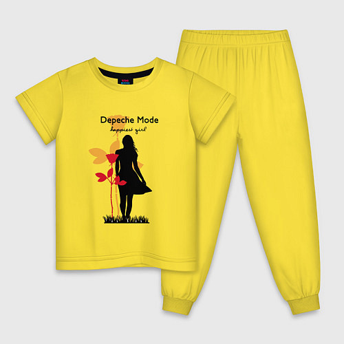Детская пижама Depeche Mode - Happiest Girl Collage / Желтый – фото 1