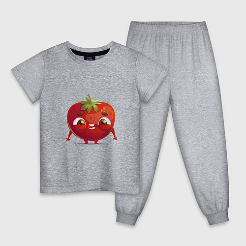 Детская пижама Милая помидорка / Меланж – фото 1