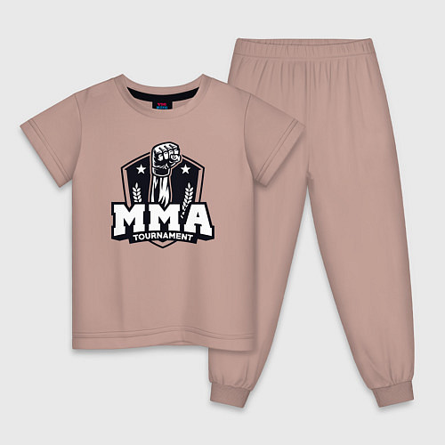 Детская пижама Турнир MMA / Пыльно-розовый – фото 1