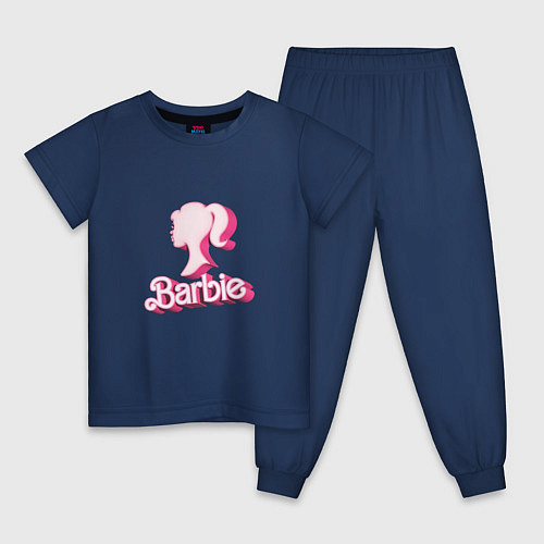 Детская пижама Барби - объемная фигурка / Тёмно-синий – фото 1