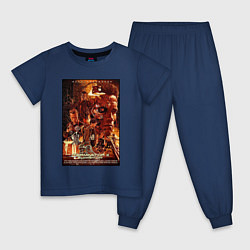 Пижама хлопковая детская T2 - judgment day, цвет: тёмно-синий
