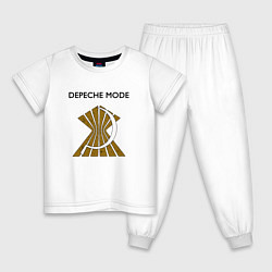 Пижама хлопковая детская Depeche Mode - A broken frame october tour, цвет: белый