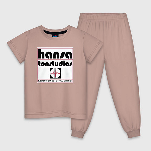 Детская пижама Depeche Mode - Hansa tonstudios / Пыльно-розовый – фото 1