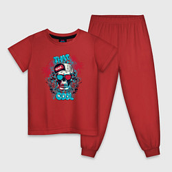 Пижама хлопковая детская Thats aint cool, цвет: красный