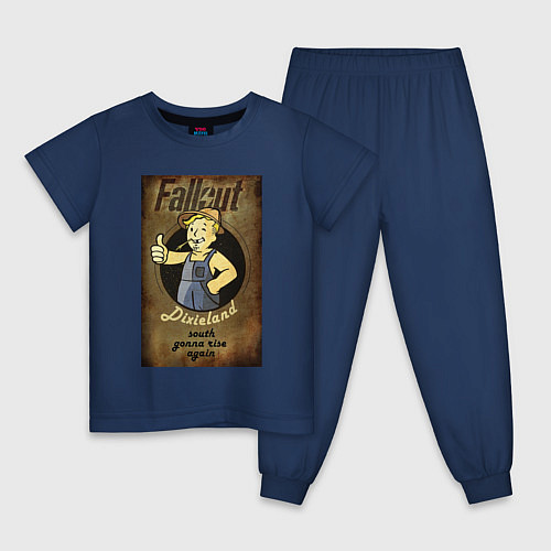 Детская пижама Fallout - dixieland / Тёмно-синий – фото 1