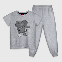 Пижама хлопковая детская Спортивный слоник, цвет: меланж