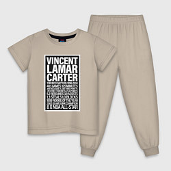 Пижама хлопковая детская Vince Carter, цвет: миндальный