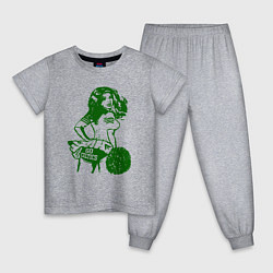 Пижама хлопковая детская Go Celtics, цвет: меланж