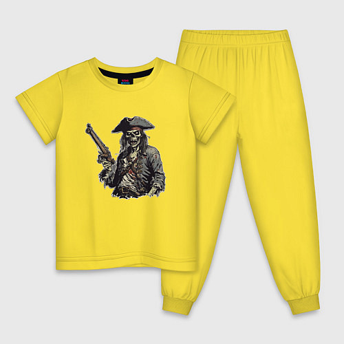Детская пижама Призрачный пират / Желтый – фото 1
