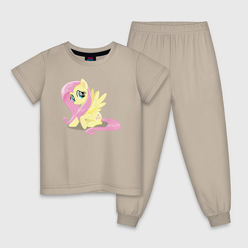 Детская пижама Флаттершай из My Little Pony в кино / Миндальный – фото 1