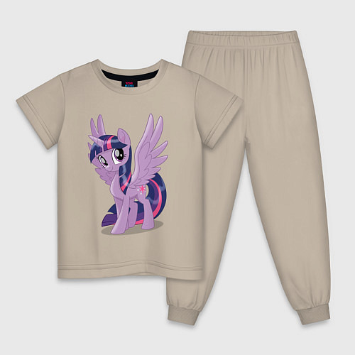 Детская пижама Твайлайт Спаркл из My Little Pony в кино / Миндальный – фото 1