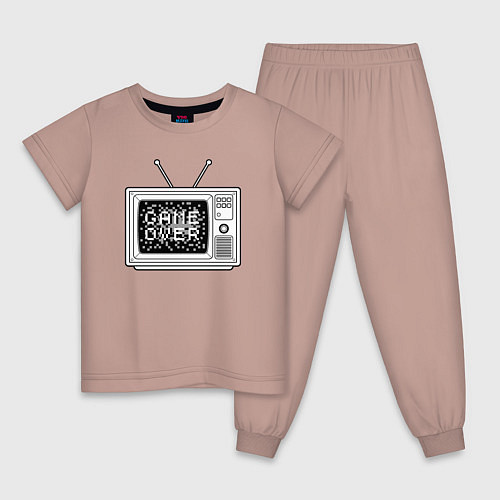 Детская пижама TV game over / Пыльно-розовый – фото 1